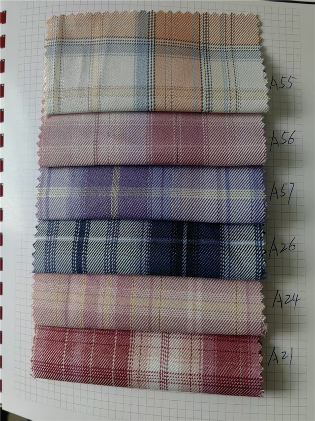 bright silk two-color checkered twill fabric 1#pink blue,50*150cm(19.7*59.1