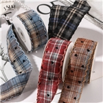velvet heart twill grid moon ribbon