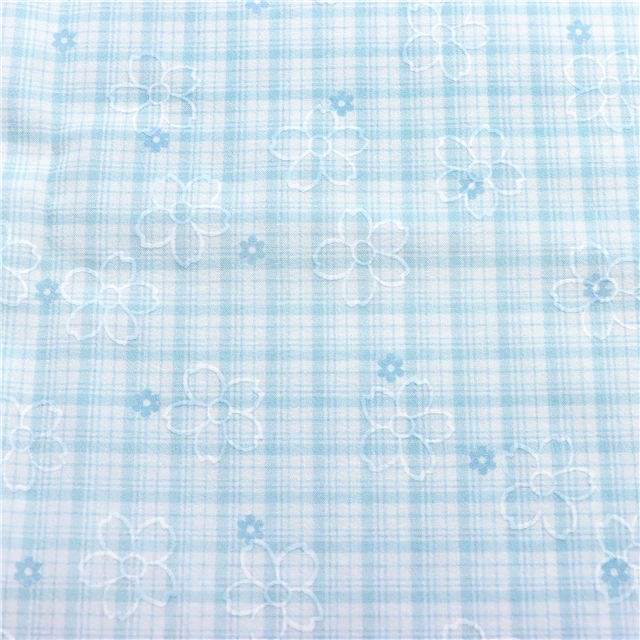 offset printing flower grid polyester fabric
