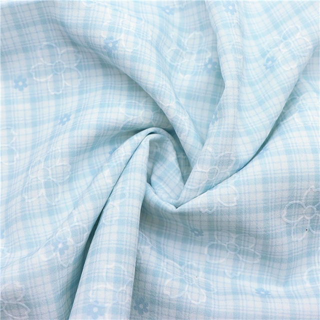 offset printing flower grid polyester fabric