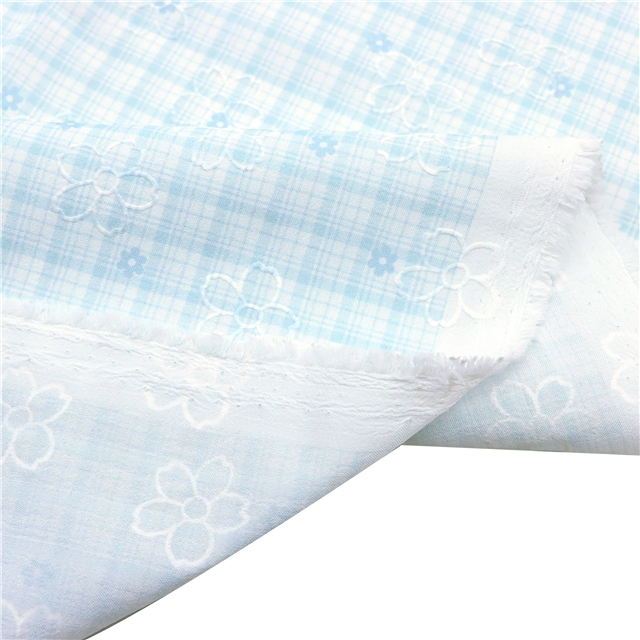offset printing flower grid polyester fabric