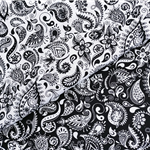 ethnic style black and white cashew pattern print 100% cotton fabric