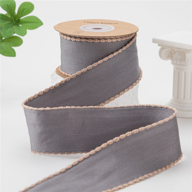 plain cotton linen hooked edge woven tape