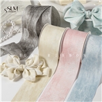 single sided dark ink ink dyed chiffon ribbon