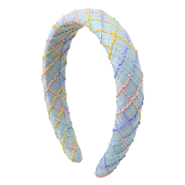 weaving plaid small fragrant high cranial hairband