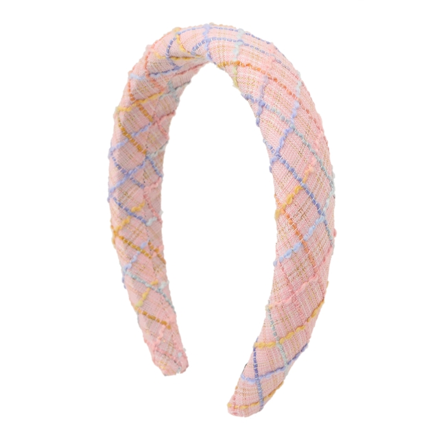 weaving plaid small fragrant high cranial hairband