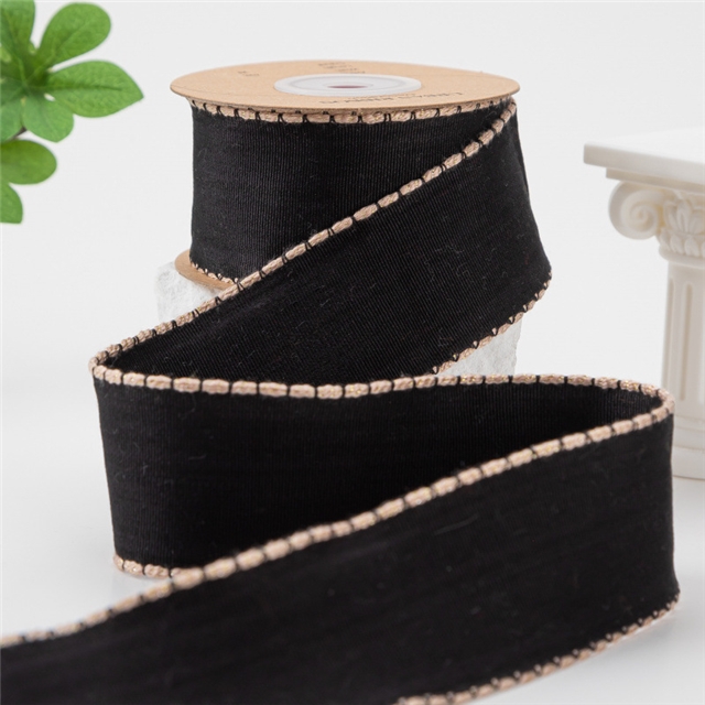 plain cotton linen hooked edge woven tape