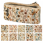 leaf flower series polyester cotton sliced fabric set (10 styles/set,each size:6.3*50cm)