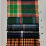 polyester cotton brushed yarn dyed checkered fabric