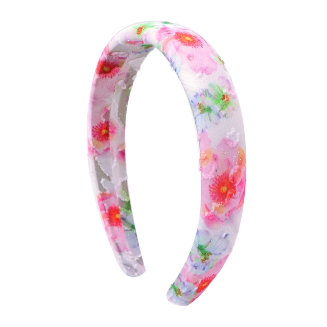 sequins flower cutting chiffon high cranial hairband