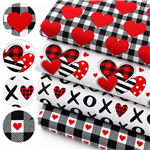 valentine's day animal series polyester cotton fabric set (4 pcs/set)