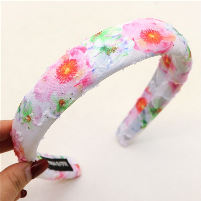 sequins flower cutting chiffon high cranial hairband