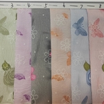 offset printing butterfly printing pleated polyester fabric