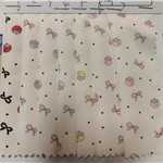bow strawberry printed polyester fabric