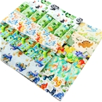 dinosaurs series polyester cotton sliced fabric set (10 styles/set,each size:6.3*50cm)