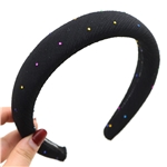 hot color diamond wrinkled stripes high cranial hairband