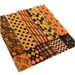 orange geometry series polyester cotton sliced fabric set (10 styles/set,each size:6.3*50cm)
