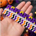 32mm halloween series satin center single color moon ribbon（5yard/roll）