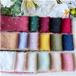 5cm ice silk wrinkled jacquard fuzzy ball hand-shredded burr ribbon (5yard/roll)