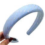 iridescent laser hot stamping striped high cranial hairband