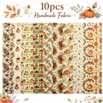 pumpkin series polyester cotton sliced fabric set (10 styles/set,each size:6.3*50cm), pumpkin series polyester cotton sliced fabric set (10 styles/set,each size:6.3*50cm)