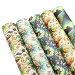 cat series smooth self printed faux leather set (5 pcs/set)