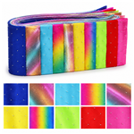 hot stamping rainbow color series sliced fabric set (10 styles/set,each size:6.3*50cm)