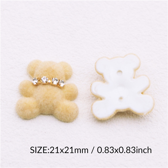 resin+velvet velvet rhinestone animal 3d resin accessories