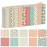 flower heart dot series polyester cotton sliced fabric set (10 styles/set,each size:6.3*50cm)