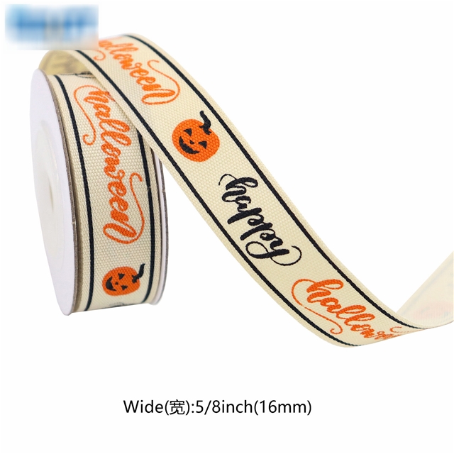 all cotton halloween woven ribbon