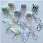 4cm chiffon three-dimensional wool ball printing hand-shredded burr ribbon (5yard/roll)