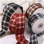 british style grid moon ribbon