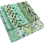 plant series polyester cotton sliced fabric set (10 styles/set,each size:6.3*50cm)