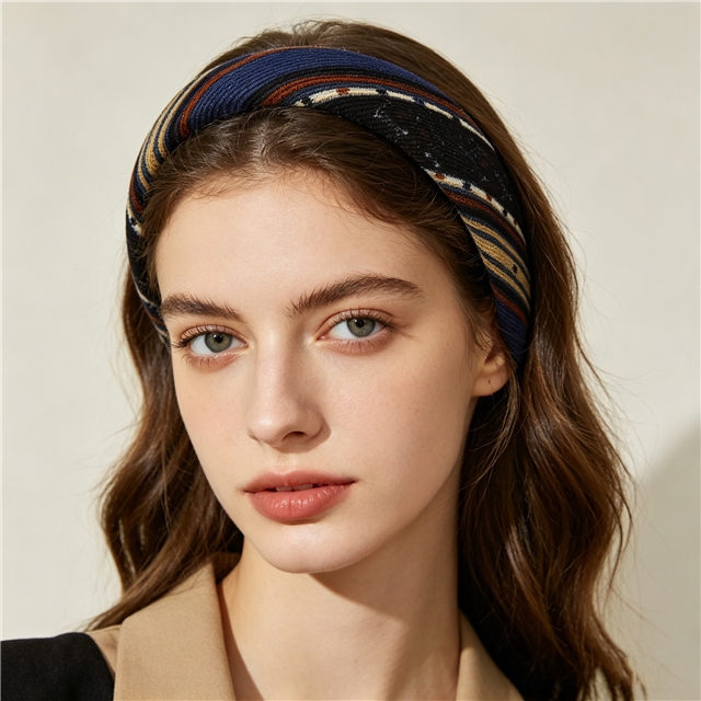 ethnic geometric patterns high cranial hairband