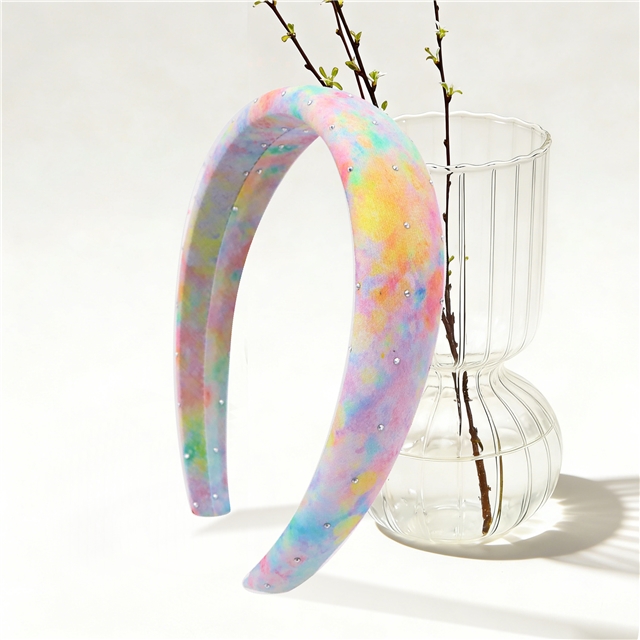 hot stamping dyed high cranial hairband
