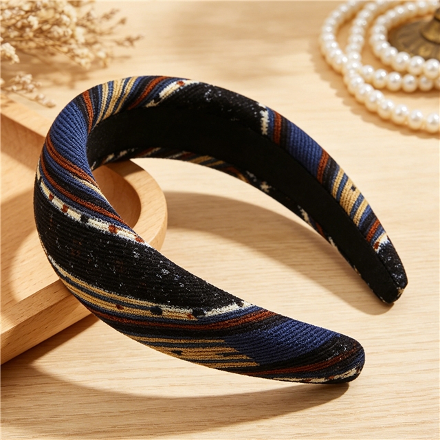 ethnic geometric patterns high cranial hairband