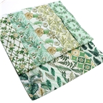 plant series polyester cotton sliced fabric set (10 styles/set,each size:6.3*50cm)
