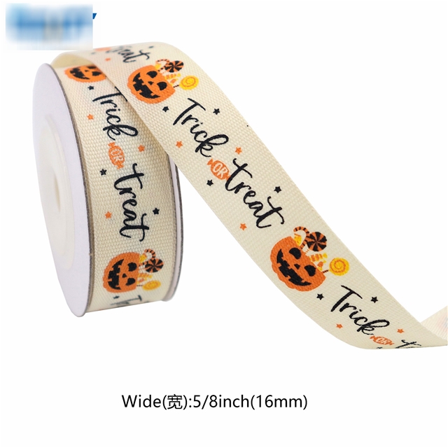 all cotton halloween woven ribbon