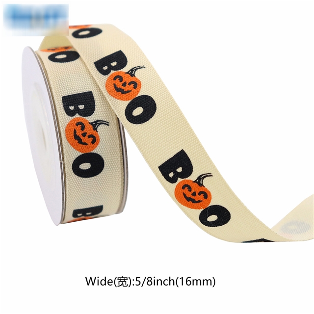 all cotton halloween woven ribbon