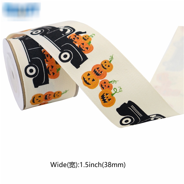 all cotton halloween woven ribbon