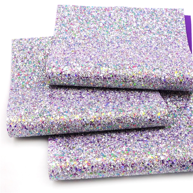 synthetic leather chunky glitter big small sequins mixed faux leather