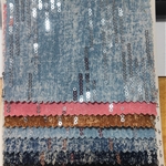sequined stripe denim fabric