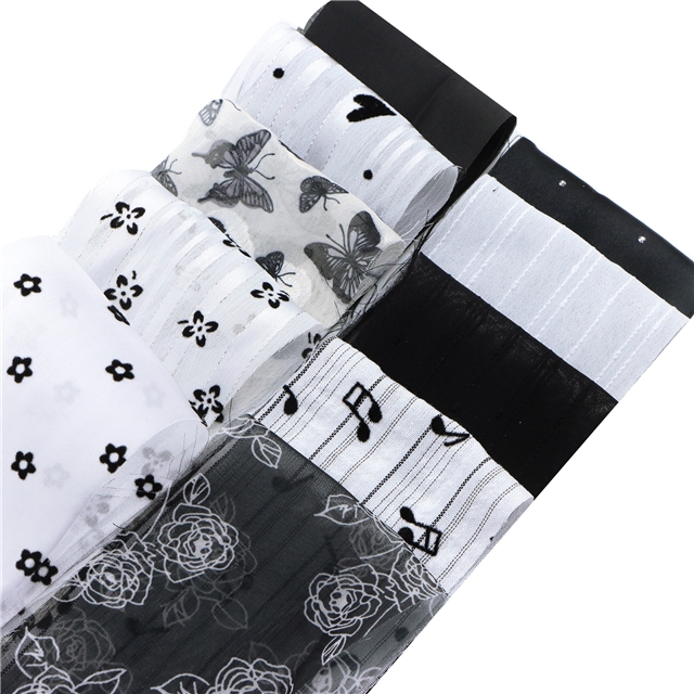 black and white series sliced fabric set (10 styles/set,each size:6.3*50cm(2-1/2*19.7