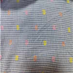 polyester cotton color sheared carved yarn dyed checkered fabric